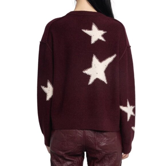 Zadig & Voltaire Markuz WS Stars Graphic Cashmere Sweater - Picture 4 of 7